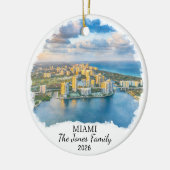 Personalized Miami Ornament, Custom Florida セラミックオーナメント (左)