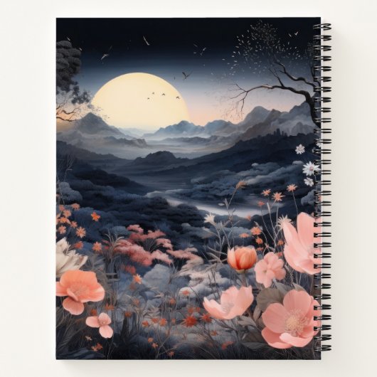 Personalized Midnight Boho Garden Gift ノートブック (裏面)