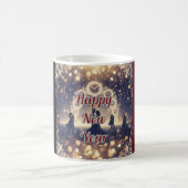 Personalized Midnight Clock  New Year Mug  コーヒーマグカップ (中央)