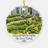 Personalized Millennium Park, Custom Illinois セラミックオーナメント (正面)