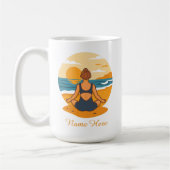 Personalized Mindfulness Yoga コーヒーマグカップ (左)