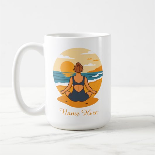 Personalized Mindfulness Yoga コーヒーマグカップ (左)