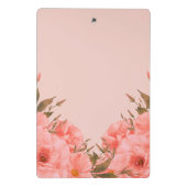 Personalized Mini Clipboard | Pink Floral Design ミニクリップボード (裏面)