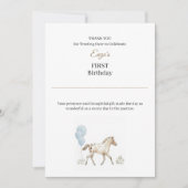 Personalized Miniature Horse Thank You Card 招待状 (正面)