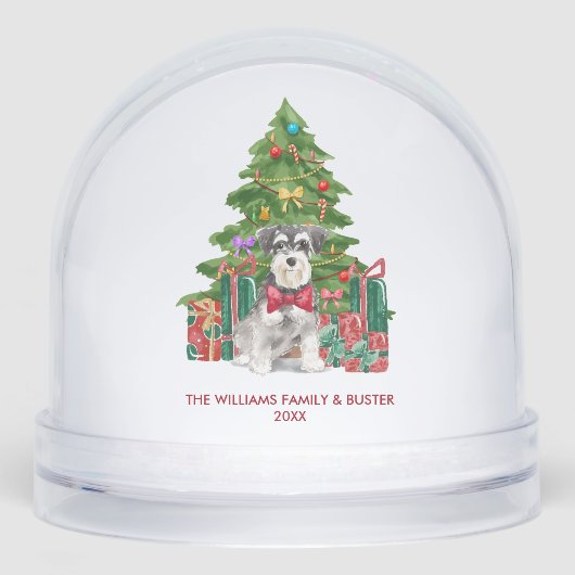 Personalized Miniature Schnauzer Dog Christmas (正面)