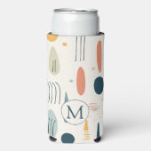 Personalized Minimal Abstract Boho Pastel Colors スリム缶クーラー (Seltzer正面)