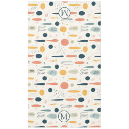 Personalized Minimal Abstract Boho Pastel Colors テーブルクロス