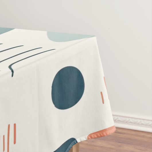 Personalized Minimal Abstract Boho Pastel Colors テーブルクロス (インサイチュ)
