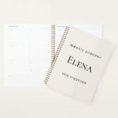 Personalized Minimal Beige Weekly Planner プランナー手帳 (ディスプレー)