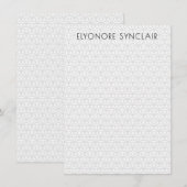 Personalized Minimal Elegant Geometric Art Deco ノートカード (正面/裏面)