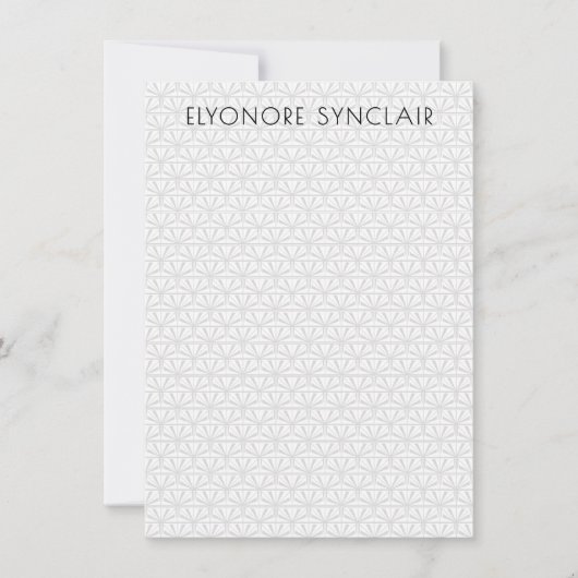 Personalized Minimal Elegant Geometric Art Deco ノートカード (正面)