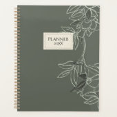 Personalized Minimal Floral Planner 20XX プランナー手帳 (正面)