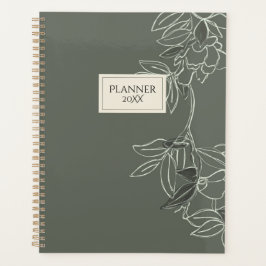 Personalized Minimal Floral Planner 20XX プランナー手帳