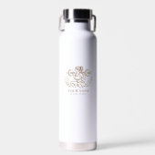 Personalized Minimal Line Art Water Bottle ウォーターボトル (正面)