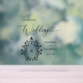 Personalized Minimal Monogram Wedding sign アクリルサイン (ニュートラル)