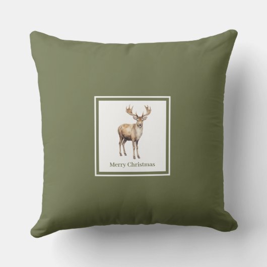 Personalized Minimal Nordic Christmas Pillow クッション (裏面)