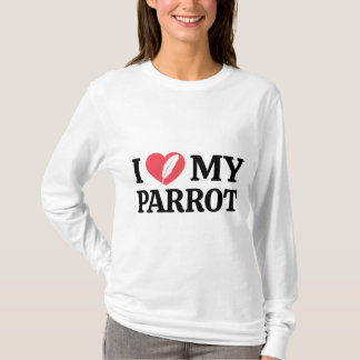 Personalized Minimal Parrot Love Typography Tシャツ