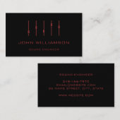 Personalized minimal Sound Engineer Engineering 名刺 (正面/裏面)