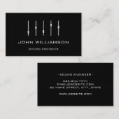 Personalized minimal Sound Engineer Engineering 名刺 (正面/裏面)