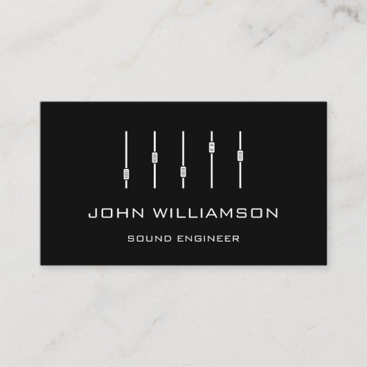 Personalized minimal Sound Engineer Engineering 名刺 (正面)