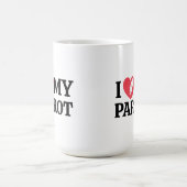 Personalized Minimal White Parrot Love Quote コーヒーマグカップ (中央)