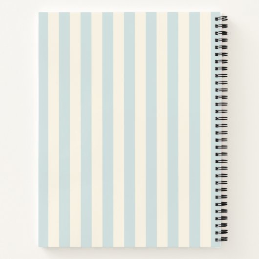 Personalized Minimalist Aesthetic Pastel Notebook ノートブック (裏面)