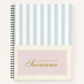 Personalized Minimalist Aesthetic Pastel Notebook ノートブック (正面)