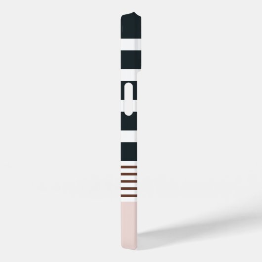 Personalized Minimalist Black Stripes Pattern Case-Mate iPhoneケース (裏面 / 右)