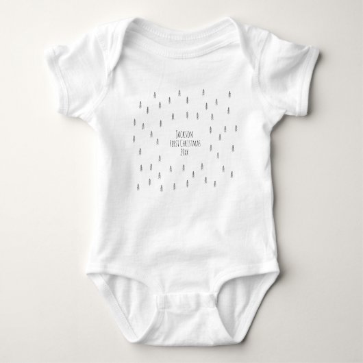 Personalized Minimalist Boho Baby Bodysuit ベビーボディスーツ (正面)