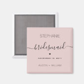Personalized Minimalist Bridesmaid Custom Gifts マグネット (正面/裏面)