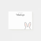 Personalized  Minimalist Cute Bunny Ears Easter ポストイット (正面)