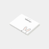 Personalized  Minimalist Cute Bunny Ears Easter ポストイット (アングル)