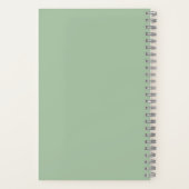 Personalized Minimalist Green Flower Notebook ノートブック (裏面)