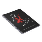 Personalized Minimalist Japanese Koi Fish ノートブック (右側)