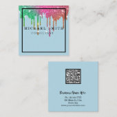 Personalized Minimalist Modern QR Code Logo Square スクエア名刺 (正面/裏面)