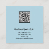 Personalized Minimalist Modern QR Code Logo Square スクエア名刺 (裏面)