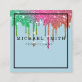 Personalized Minimalist Modern QR Code Logo Square スクエア名刺 (正面)