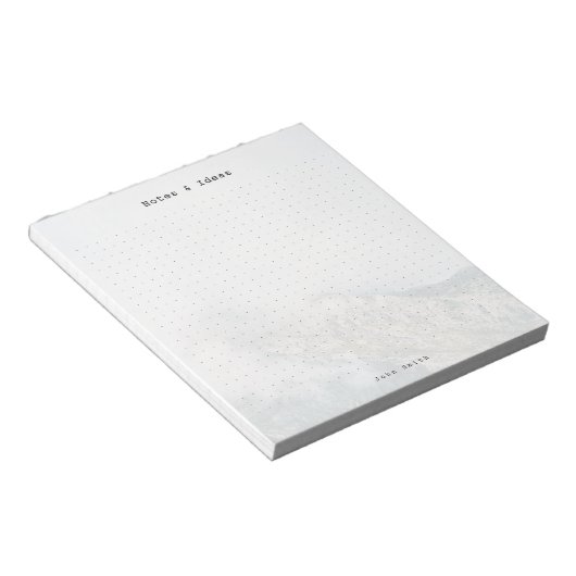 Personalized Minimalist Mountain Dot Grid ノートパッド (アングル)
