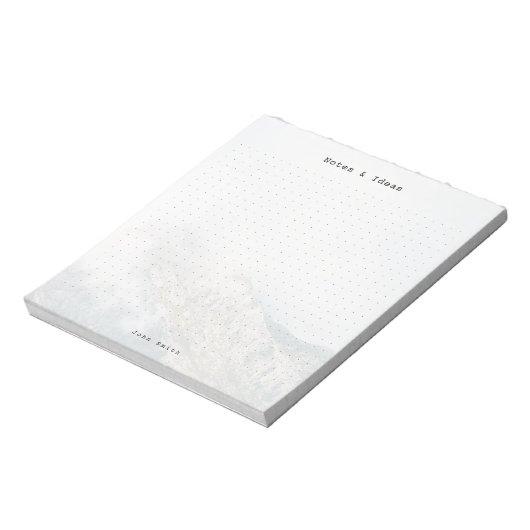 Personalized Minimalist Mountain Dot Grid ノートパッド (回転)