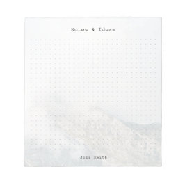 Personalized Minimalist Mountain Dot Grid ノートパッド