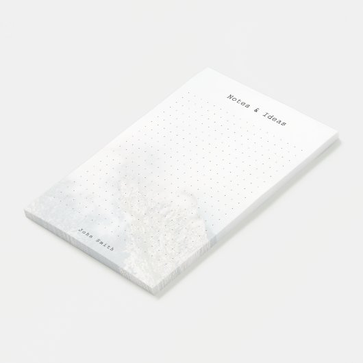 Personalized Minimalist Mountain Dot Grid ポストイット (アングル)