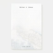 Personalized Minimalist Mountain Dot Grid ポストイット (正面)