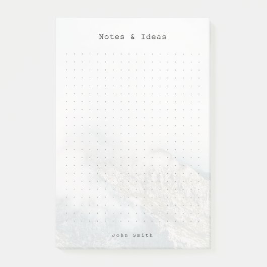 Personalized Minimalist Mountain Dot Grid ポストイット (正面)