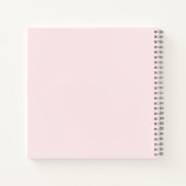 Personalized Minimalist Pink Floral Notebook ノートブック (裏面)