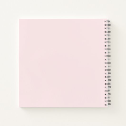 Personalized Minimalist Pink Floral Notebook ノートブック (裏面)