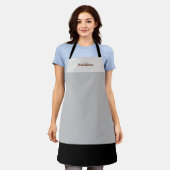 Personalized Minimalist Shades of Gray/Black Apron エプロン (着用した状態)