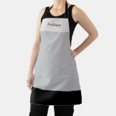 Personalized Minimalist Shades of Gray/Black Apron エプロン (インサイチュ)