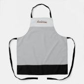 Personalized Minimalist Shades of Gray/Black Apron エプロン (正面)