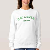 Personalized Minimalist Stylish Cute Pet Cat Lover スウェットシャツ (正面)