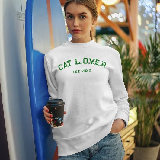 Personalized Minimalist Stylish Cute Pet Cat Lover スウェットシャツ